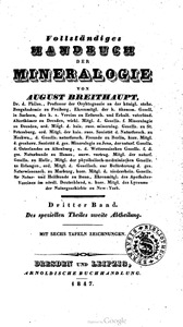 Vollstandiges Handbuch der Mineralogie